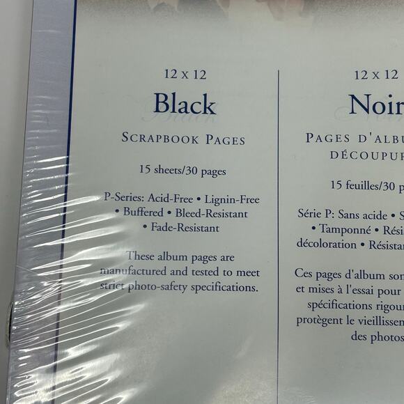 Lot 2 NIP Creative Memories Original 12X12 Black Scrapbook Pages Album Refills - Picture 4 of 7
